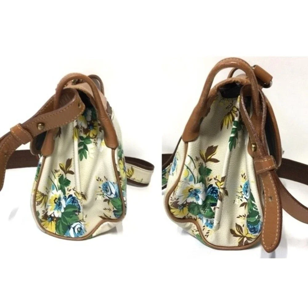 Kenzo Paris Floral and Tan Small Crossbody Bag